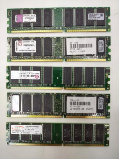 5 x RAM DDR400 1 Gb