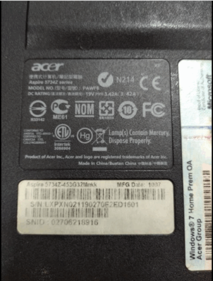 ASPIRE 5734Z