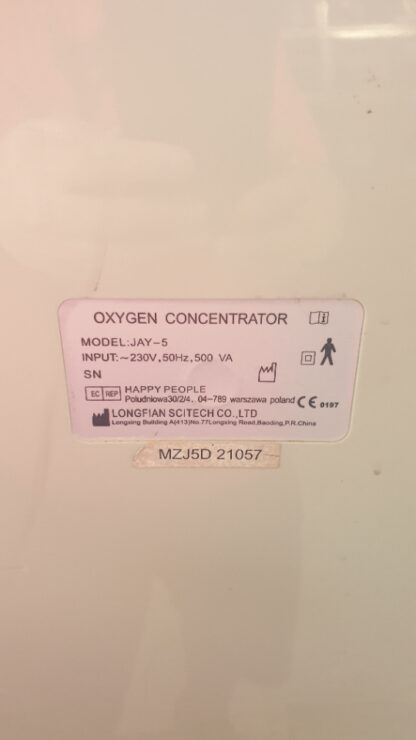 concentrador oxigeno jay-5
