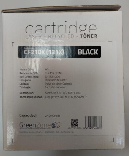 Tóner Green Zone Hp CF210X (131X) compatible Nuevo - Imagen 2