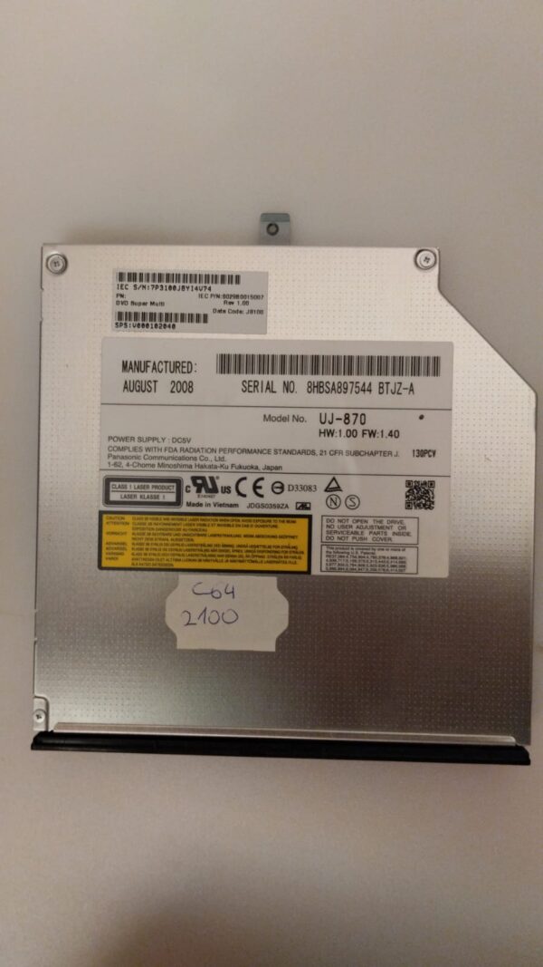 DVD±RW SATA para portátil UJ-870 Panasonic