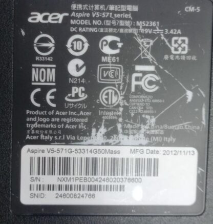 Carcasa ACER Aspire V5-571 - Imagen 3