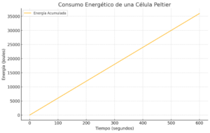 Gráfica Consumo Célula Peltier