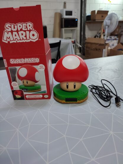 Lámpara Reloj Despertador Super Mario Mushroom