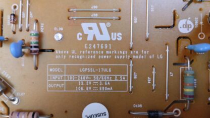 Placa TV Power Supply EAX67362501 LGP55L-17UL6 Reacondicionado - Imagen 2