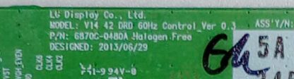 Placa TV T-CON 6870C-0480A Reacondicionado - Imagen 3
