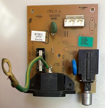 Placa Entrada De Corriente + Boton De Encendido VESTEL 17FL11-4 Reacondicionado