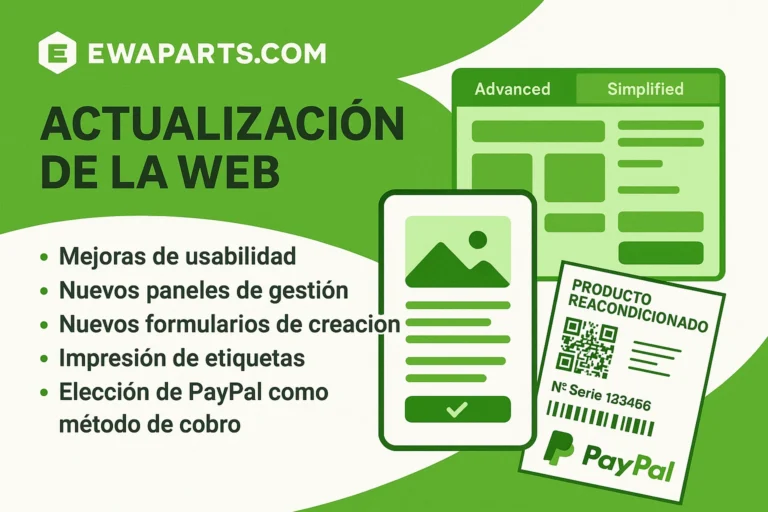 Actualización de la Web de Ewaparts: Mejoras para Vendedores y Nuevas Funcionalidades