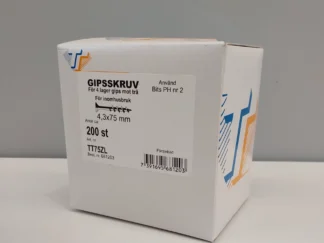 Caja 200 uds. Tornillos para yeso 4,3x75 mm Arne Thuresson | Galvanizados, PH2, con rosca para madera