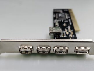 TARJETA EXPANSIÓN PCI-USB 4+1 TRUST 13083 VIA VT6212L | Medidas 11,8cm largo / 12cm ancho | PUERTOS USBx4 (ver fotos) | REACONDICIONADO