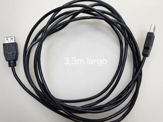 CABLE USB MACHO-HEMBRA | NEGRO | Medidas 3,3m largo | REACONDICIONADO