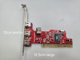 TARJETA EXPANSION PCI CONCEPTRONIC USB 2.0 (IEEE 1394) | PUERTOS USB2.0 x3 | Medidas 12,5cm largo / 12cm ancho | REACONDICIONADO