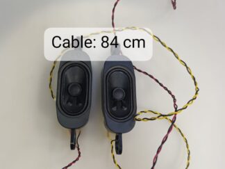 ALTAVOZES TV | NEGRO | MEDIDAS 14 X 4 cm CADA ALTAVOZ Y CABLE DE 84 cm DE EXTREMO A EXTREMO | REACONDICIONADO