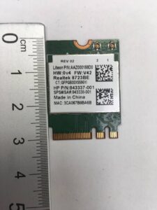Tarjeta WiFi portátil HP / Realtek RTL8723BE / 843337-001 / 843338-001 / AAZ00015BD0