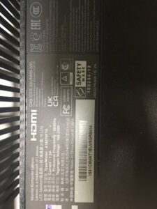 Carcasa / tapa trasera monitor Lenovo ThinkVision T27i-10 / A18270FT0 / 61C6-MAR1-WW
