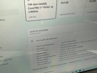 Tablet / portátil 2 en 1 Microsoft Surface Pro 7+ / i7-1165G7 / 16GB RAM / 512GB SSD